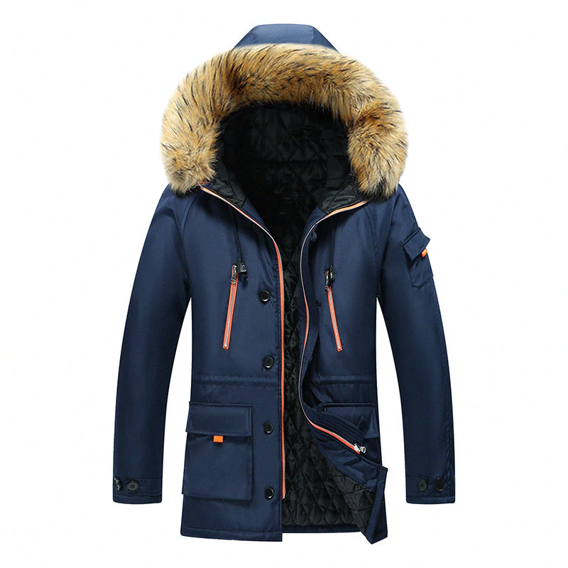 Hot Mens Parka Coats Men Winter Warm Hooded - FleetCart